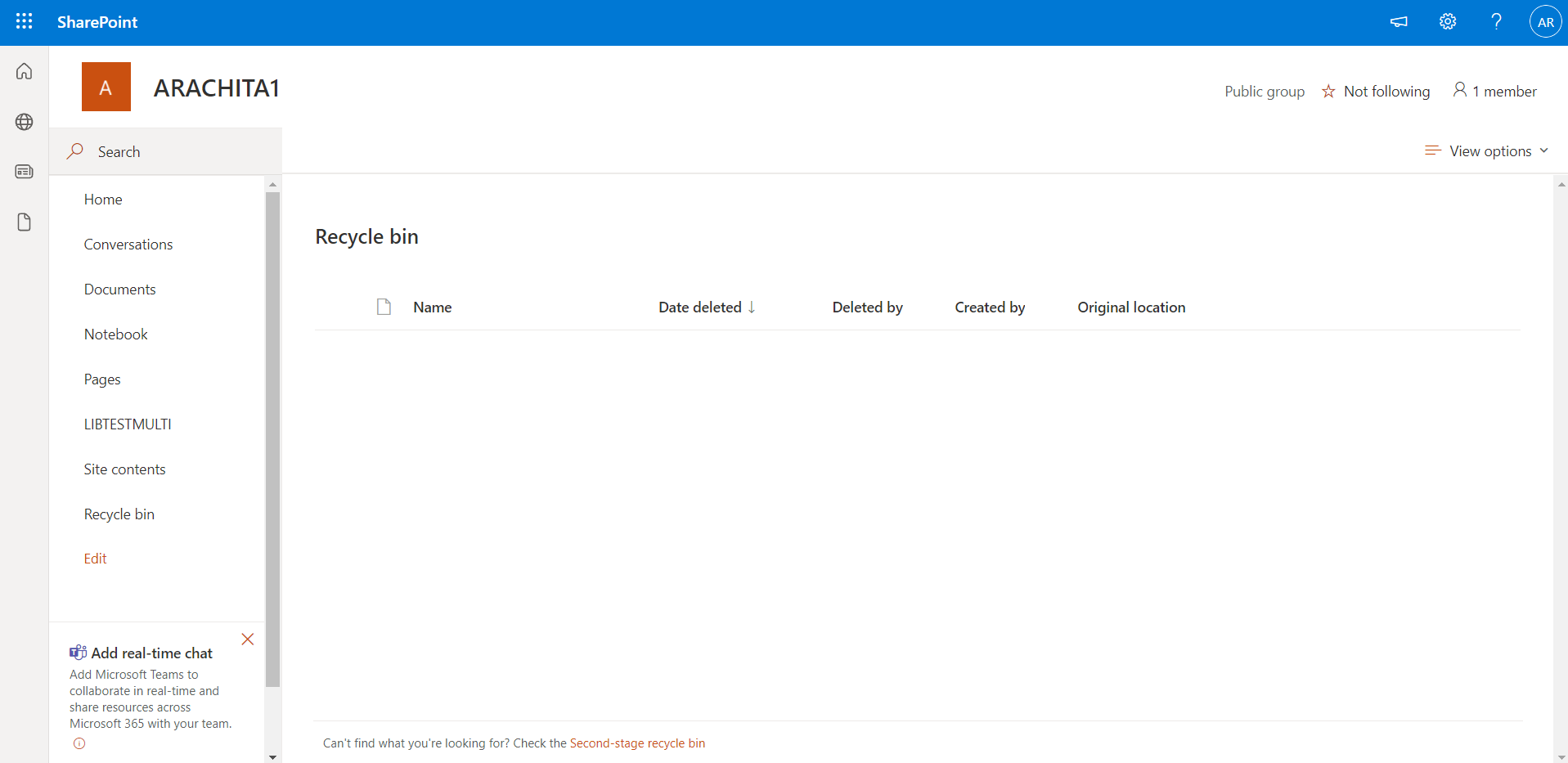 [SPO] Remove items from list with listview threshold reached and then remove items from recycle